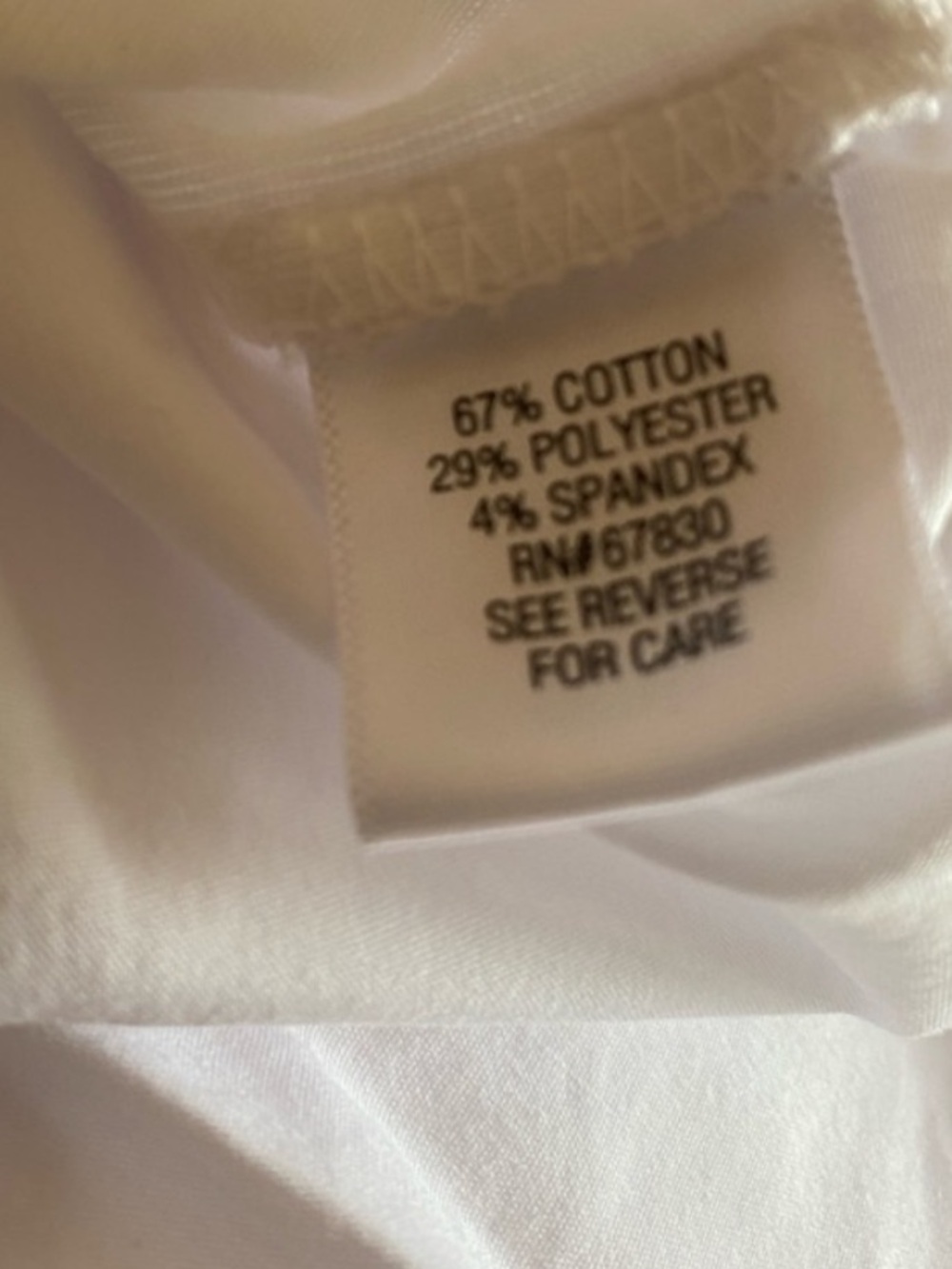 Croft & Barrow Petite Medium White Stretch Button-Up Shirt Roll Tab Sleeves - Picture 5 of 9